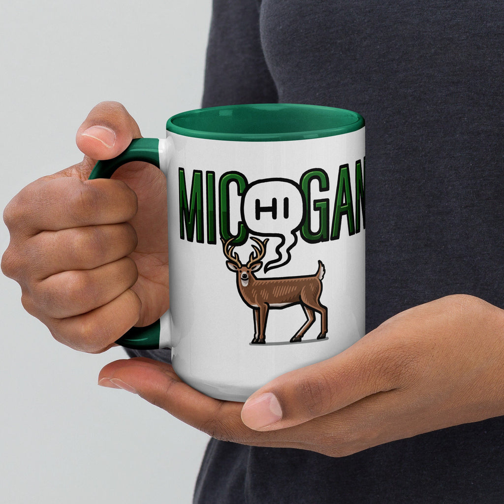 Mic(Hi)gan Deer Mug with Color Inside