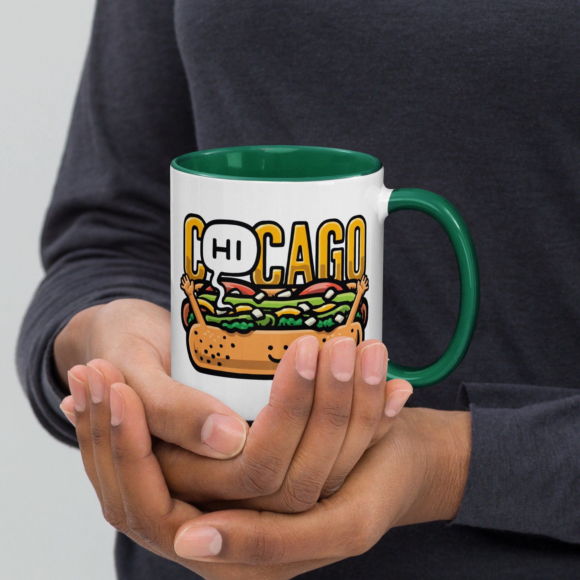 C(Hi)cago Dog Mug with Color Inside