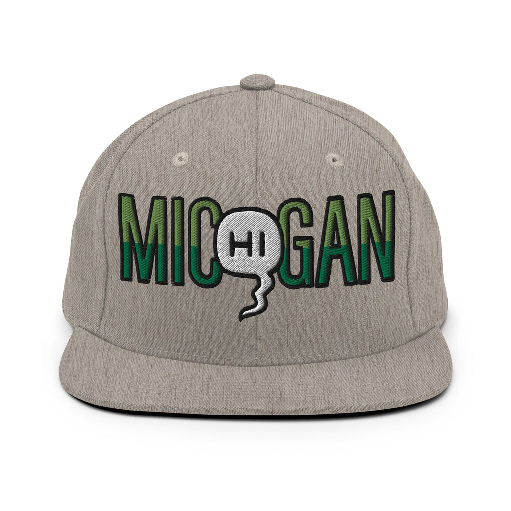Mic(Hi)gan Embroidered Snapback Hat