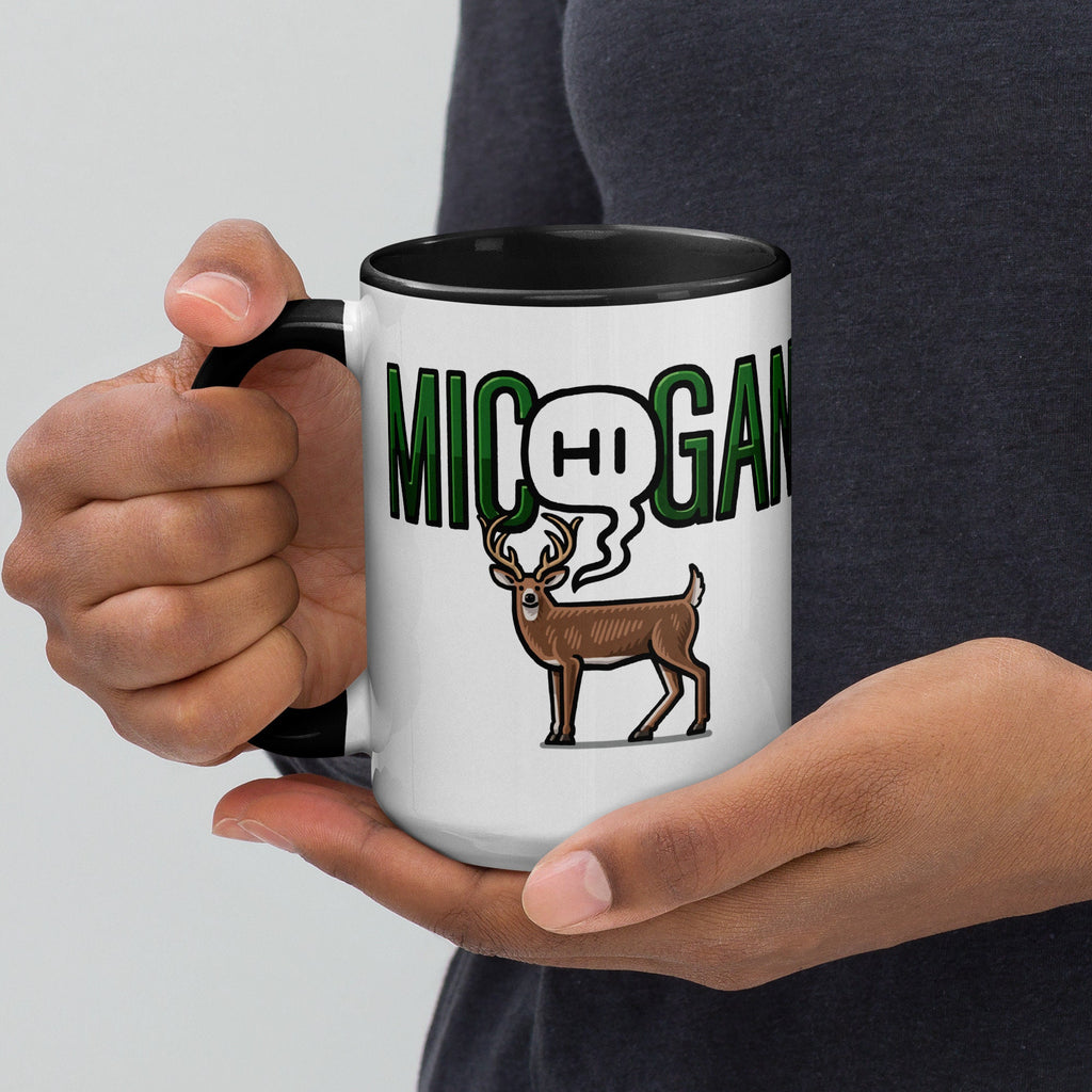 Mic(Hi)gan Deer Mug with Color Inside