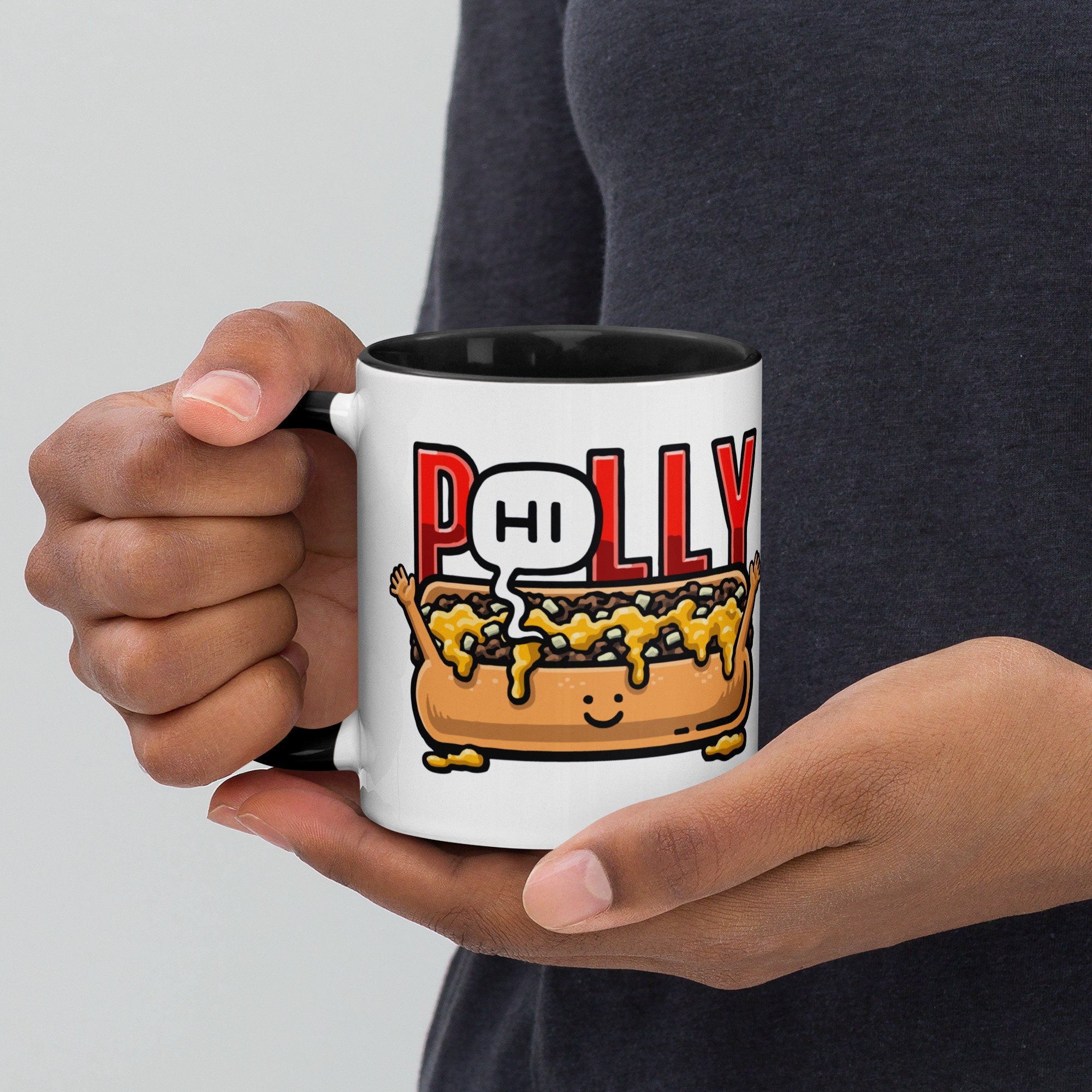 P(Hi)lly Cheesesteak Mug with Color Inside