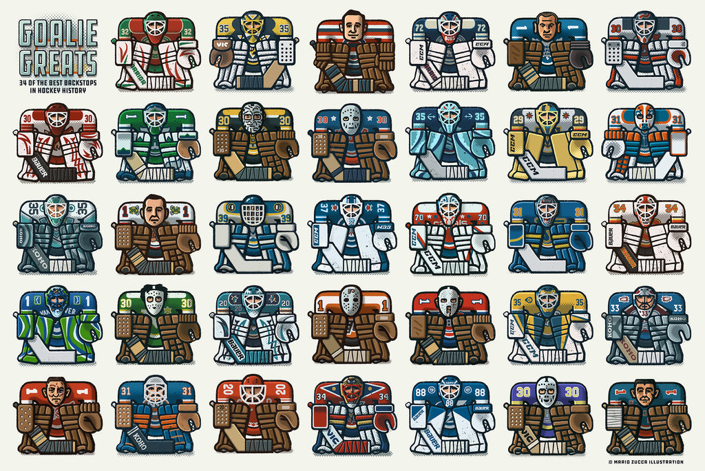 Goalie Greats Sticker Sheet