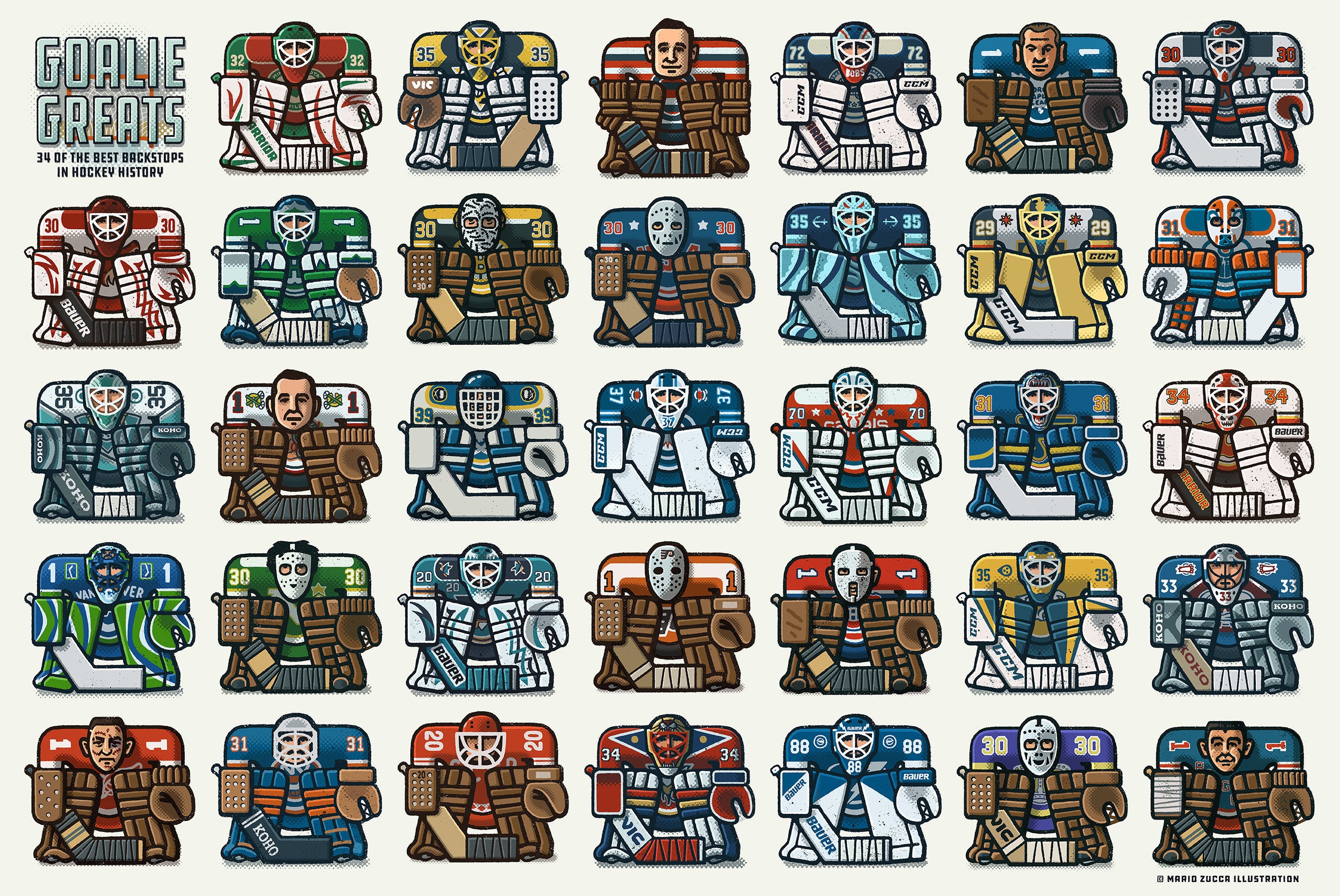 Goalie Greats Sticker Sheet