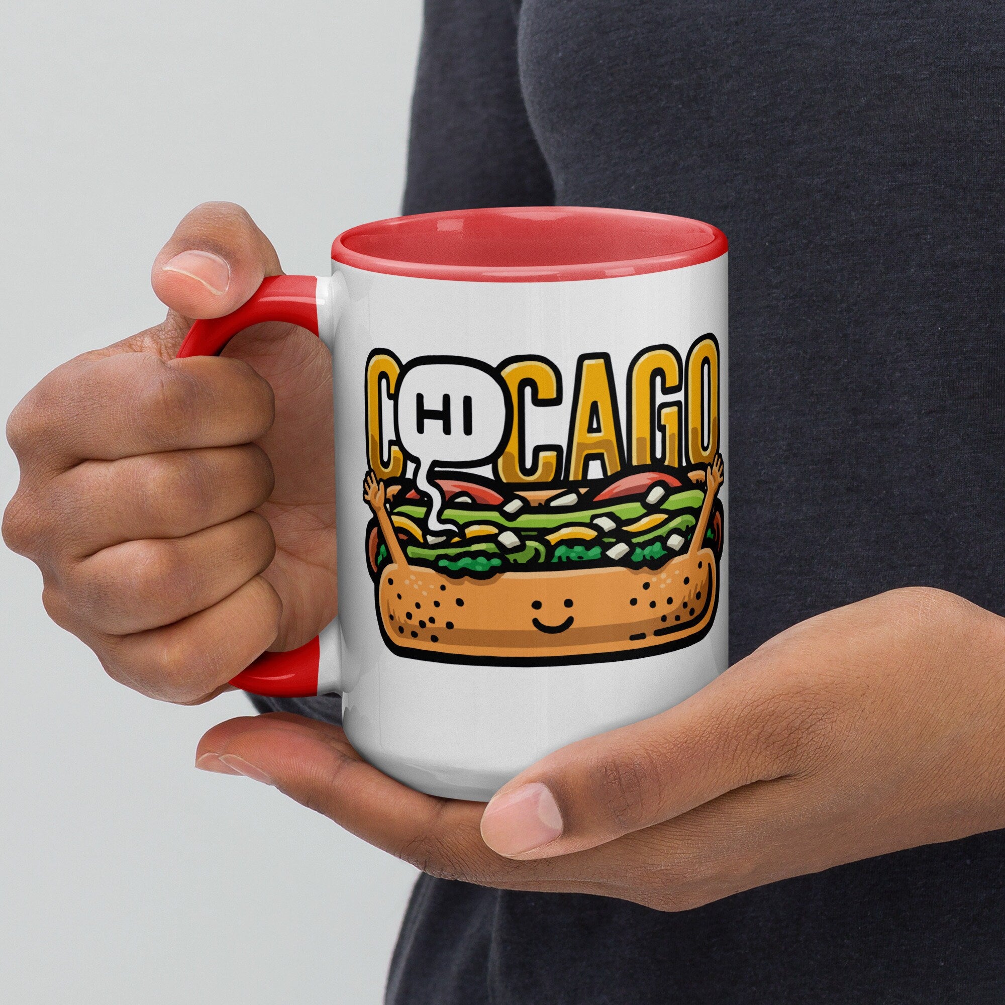 C(Hi)cago Dog Mug with Color Inside