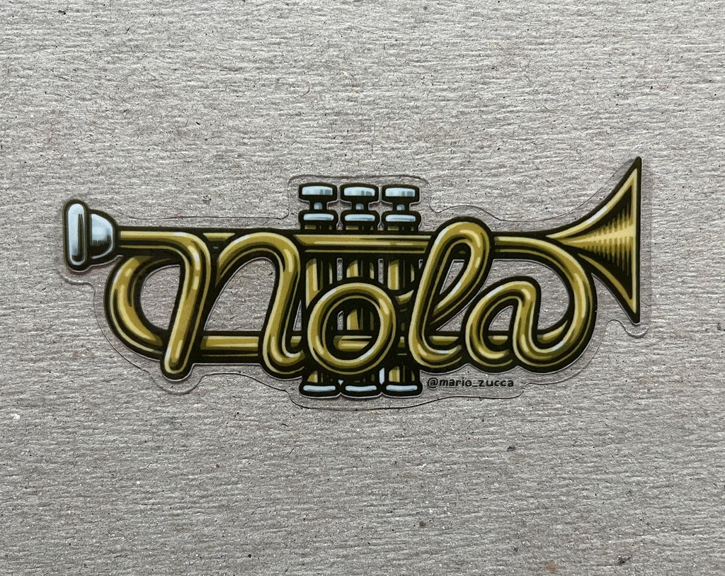 NOLA Trumpet *Clear* Sticker