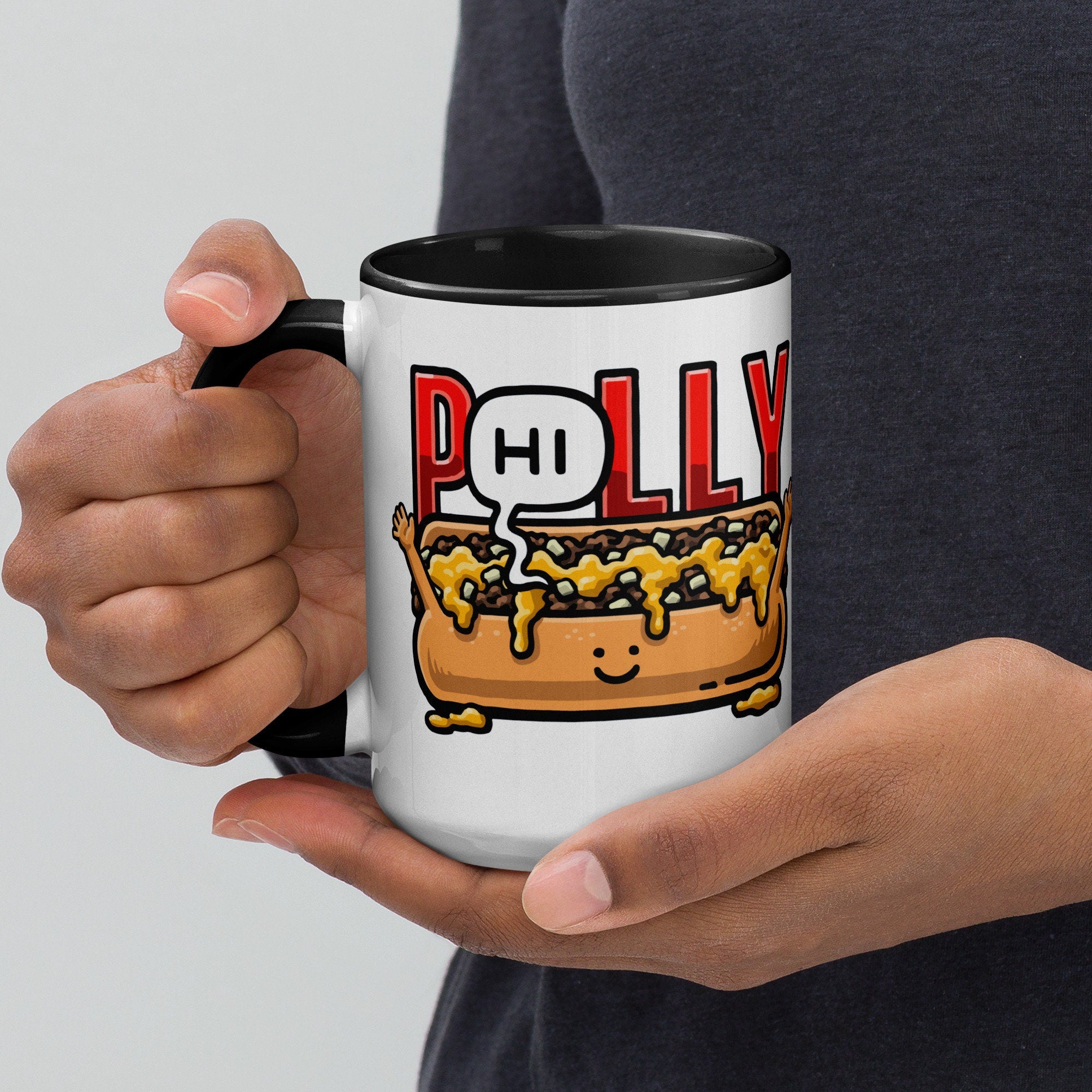 P(Hi)lly Cheesesteak Mug with Color Inside