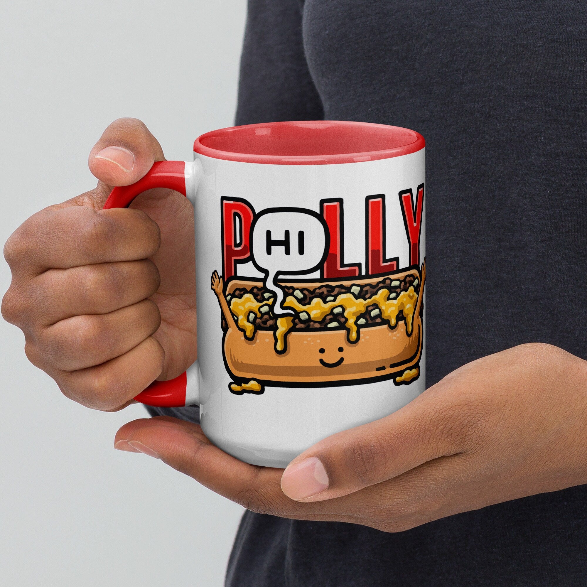 P(Hi)lly Cheesesteak Mug with Color Inside