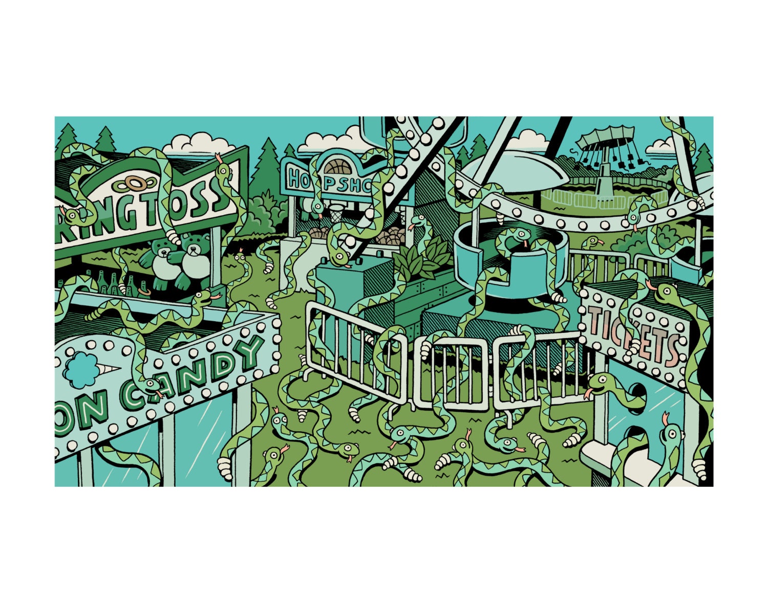 Rattlesnake Rodeo Print