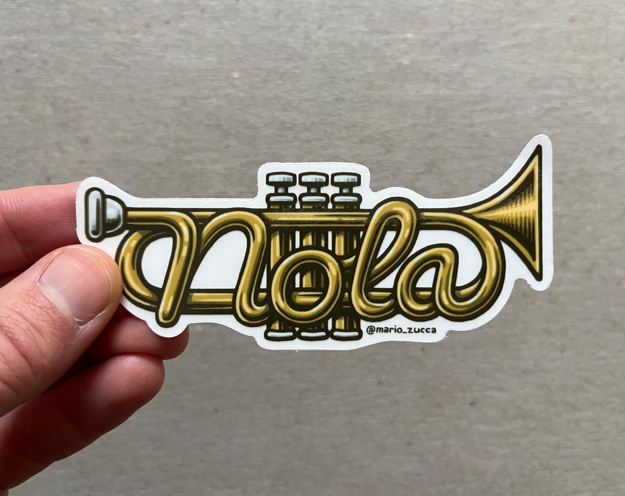NOLA Trumpet *Clear* Sticker