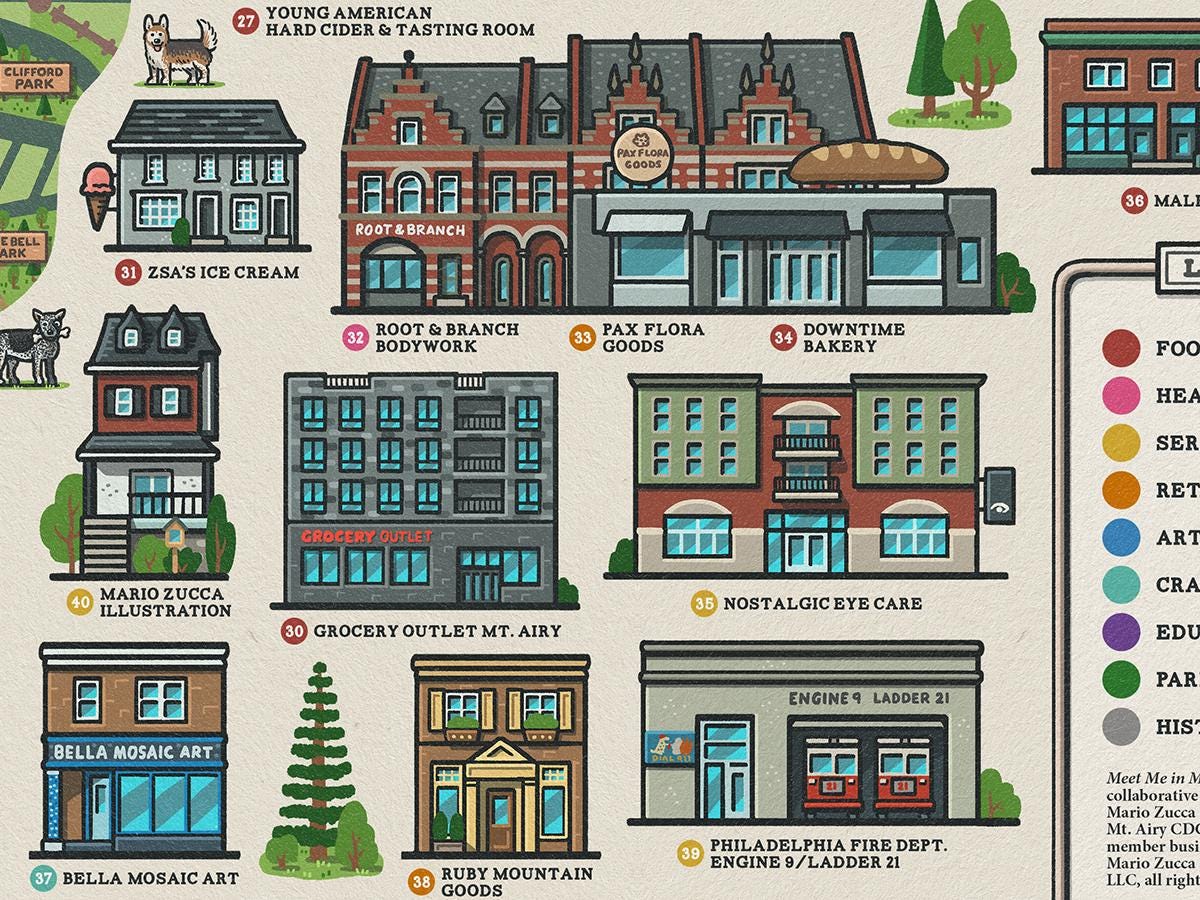 Meet Me in Mt. Airy Map – Limited Edition Print