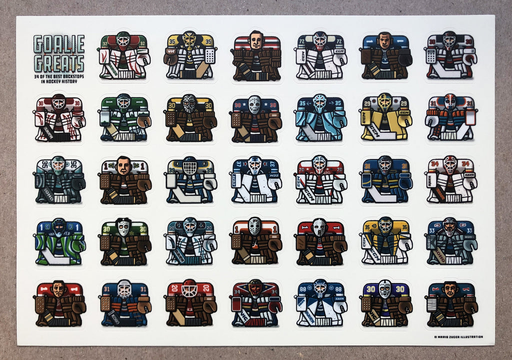 Goalie Greats Sticker Sheet