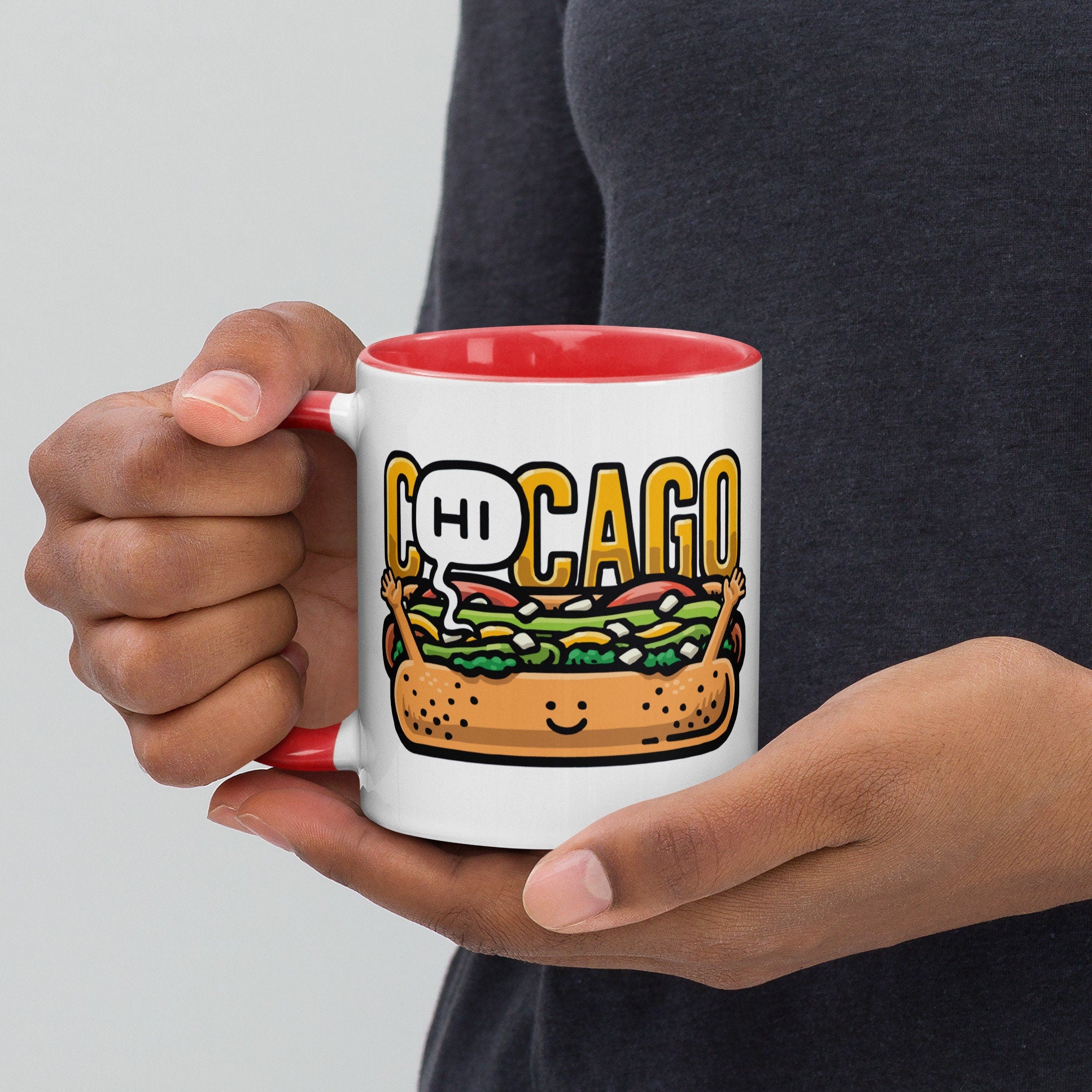 C(Hi)cago Dog Mug with Color Inside
