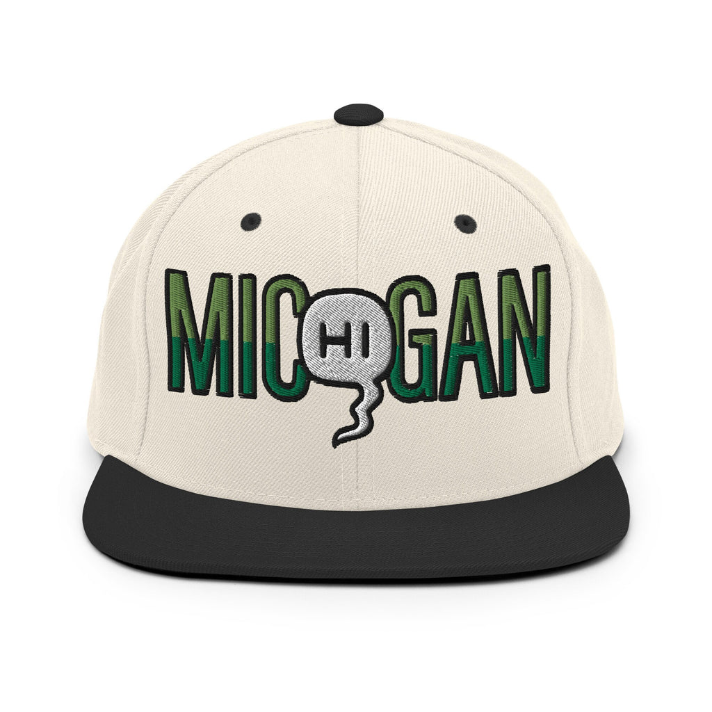 Mic(Hi)gan Embroidered Snapback Hat