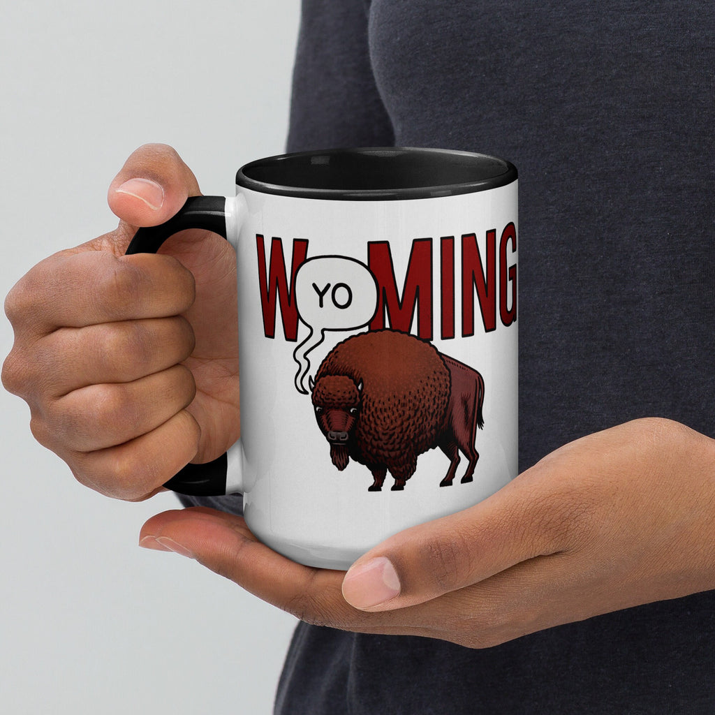 W(Yo)ming Bison Mug with Color Inside