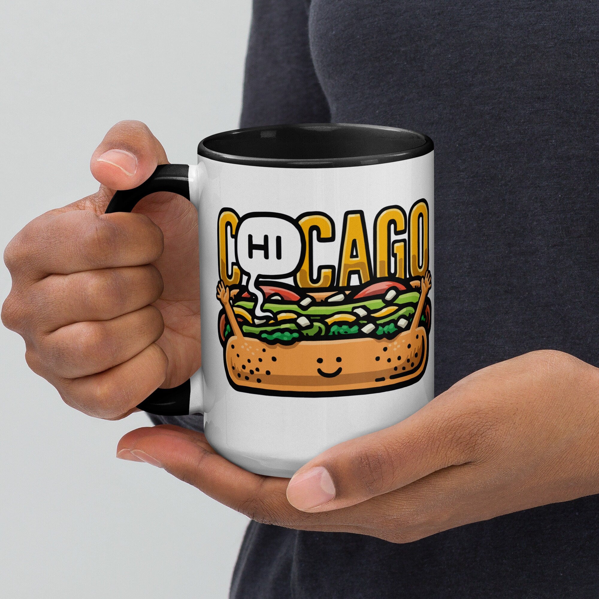 C(Hi)cago Dog Mug with Color Inside