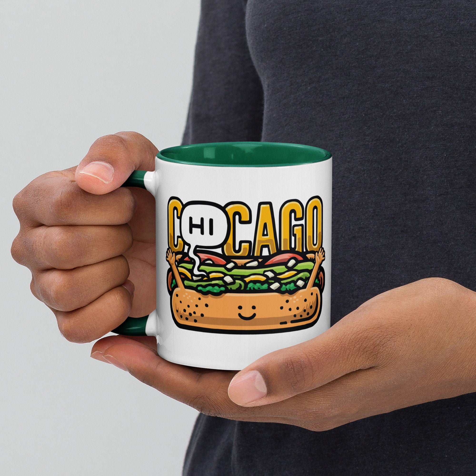 C(Hi)cago Dog Mug with Color Inside