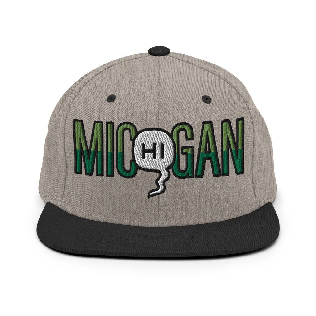 Mic(Hi)gan Embroidered Snapback Hat